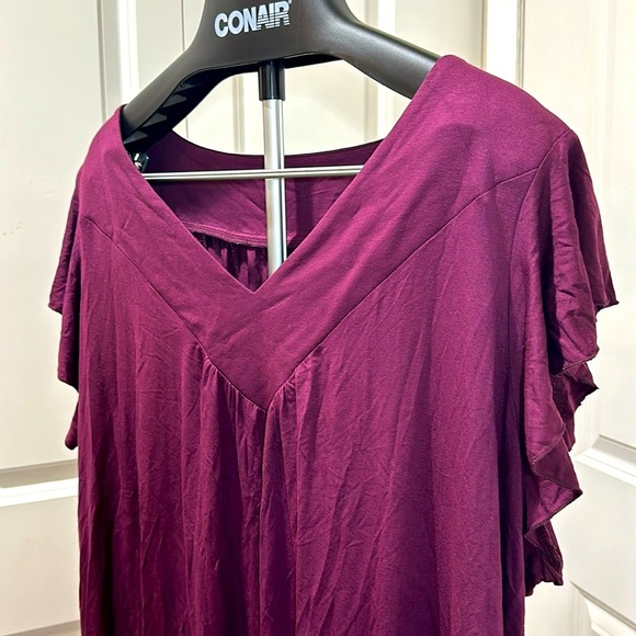 NWT BloomChic Purple Short Sleeve Top - Picture 6 of 6